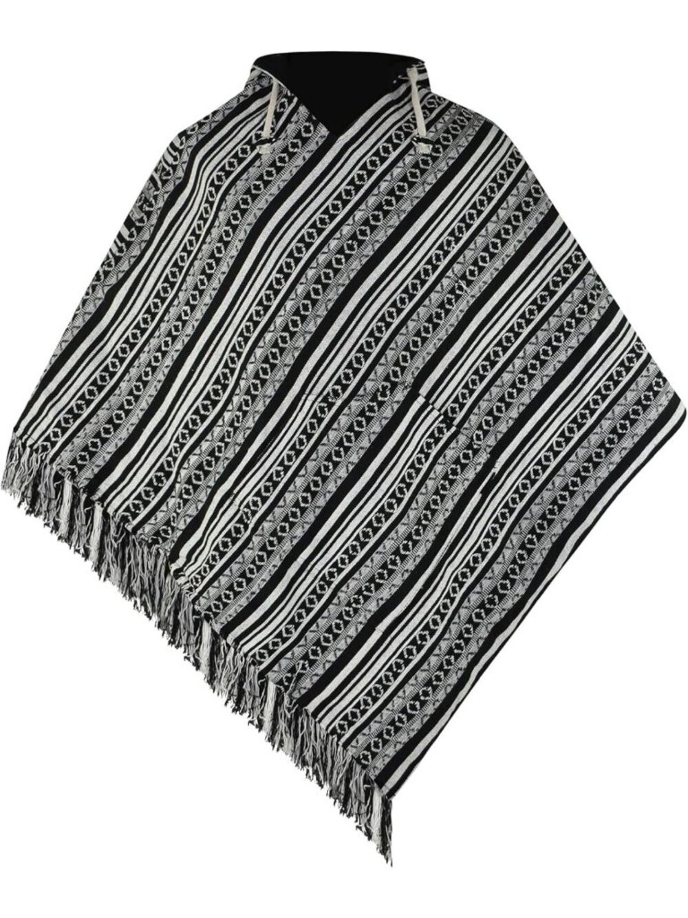 Reversible Hooded Poncho for Men | 100% Cotton Baja Hoodie | Warm Winter Cape